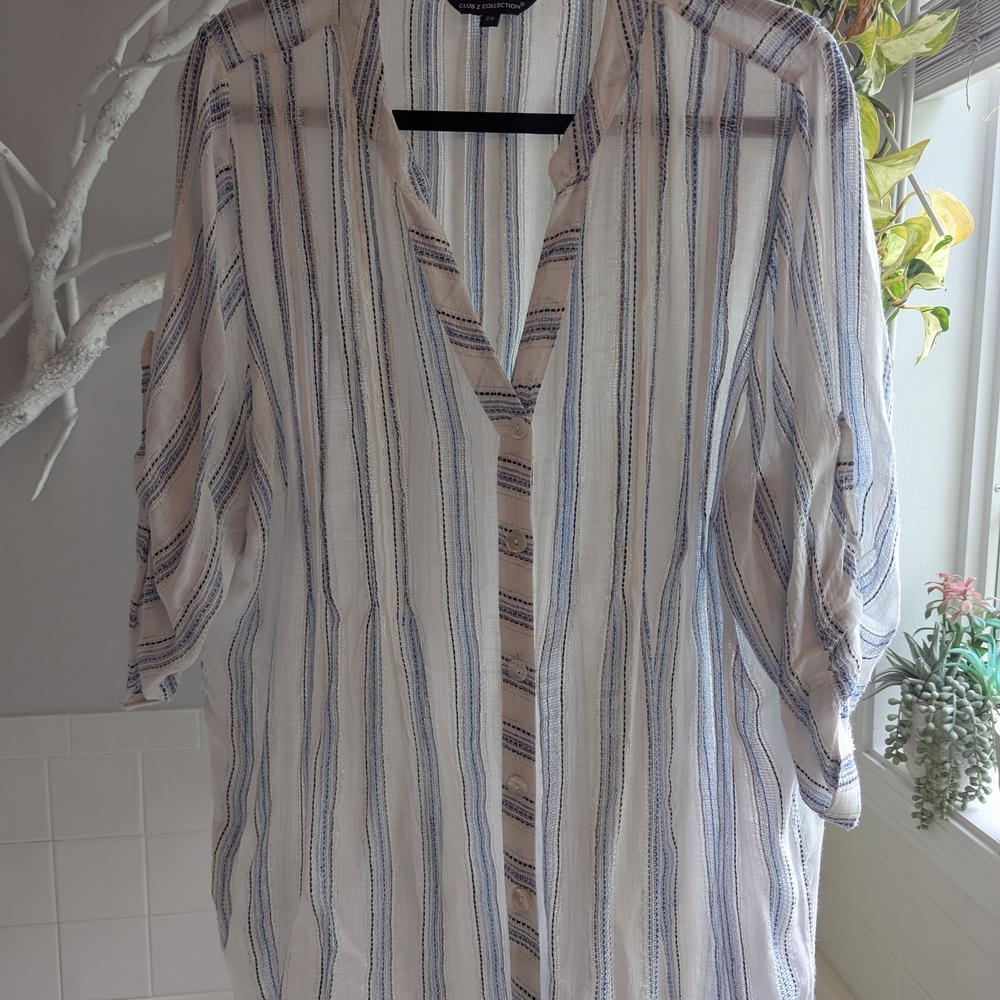 Club Z Collection lightweight gauzy tunic, 2X